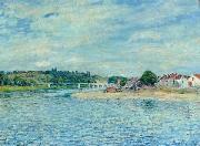 Alfred Sisley La Seine a Saint Mammes painting